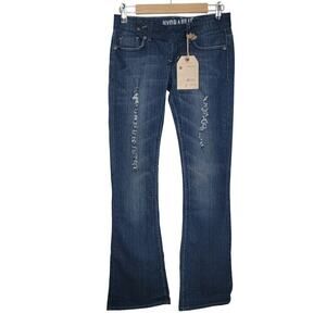 NWT Hydraulic Slim Boot Bailey Denim Low Rise Blue Jeans Stretch Pants Size 5/6